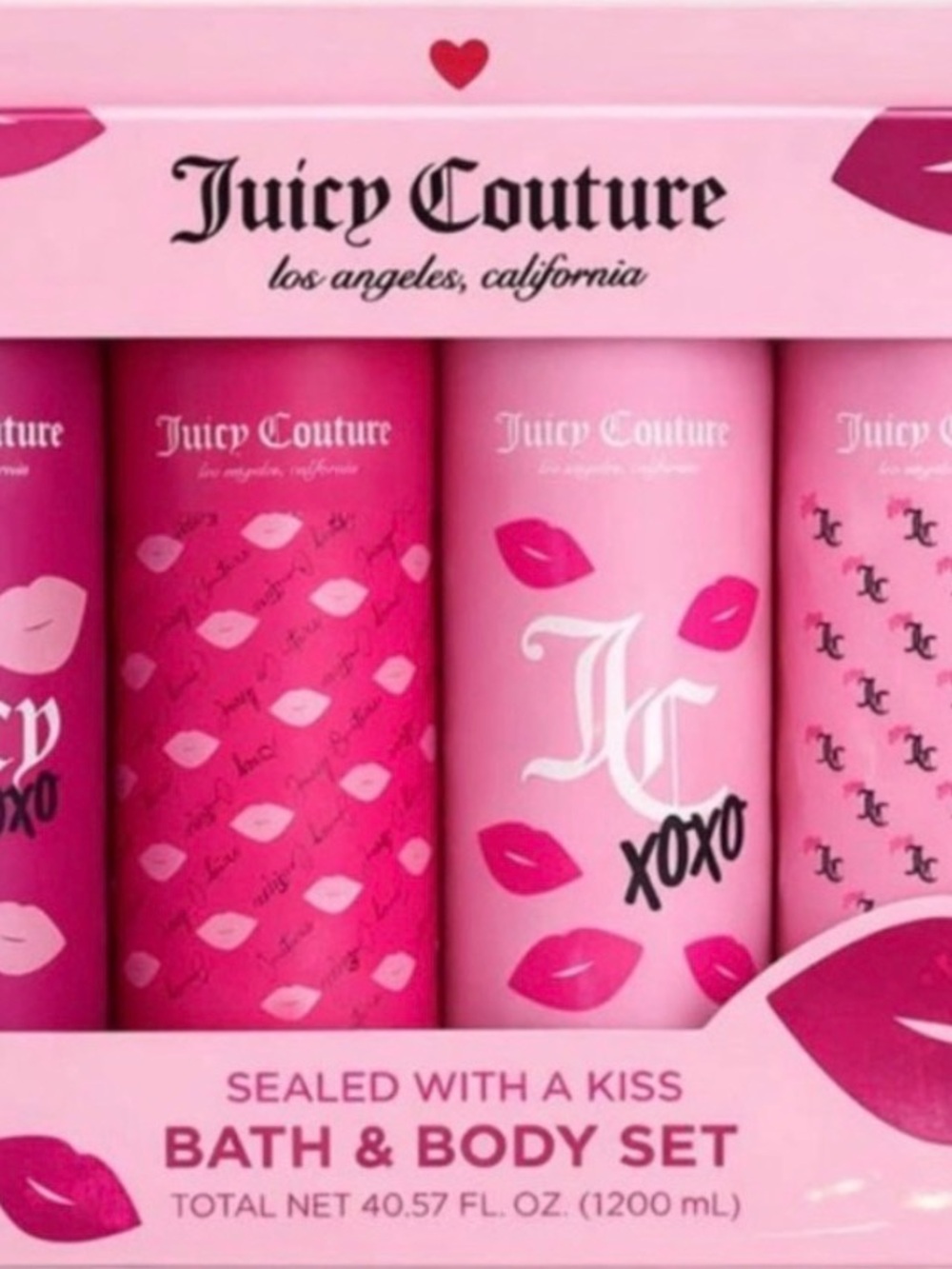 Juicy Couture Pink 'Sealed With A Kiss' Bath & Body Gift Set